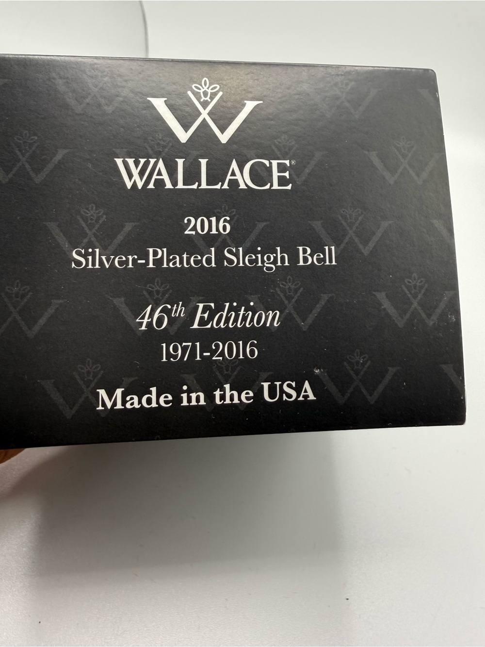 Wallace Silversmith's 2016 Annual Sleigh Bell Christmas Ornament - 46th Edition